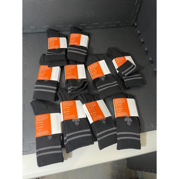 Bombas Calf Socks Men Shoe Size 6-9 Honeycomb Arch Black Lot of 10 Pairs Medium - Picture 2 of 2